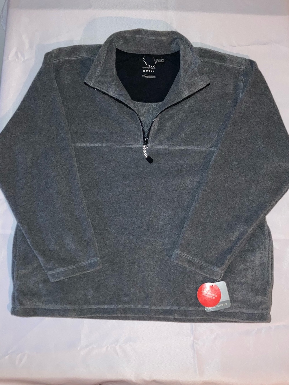 Prospirit Dark Gray Half-Zip Fleece Pullover